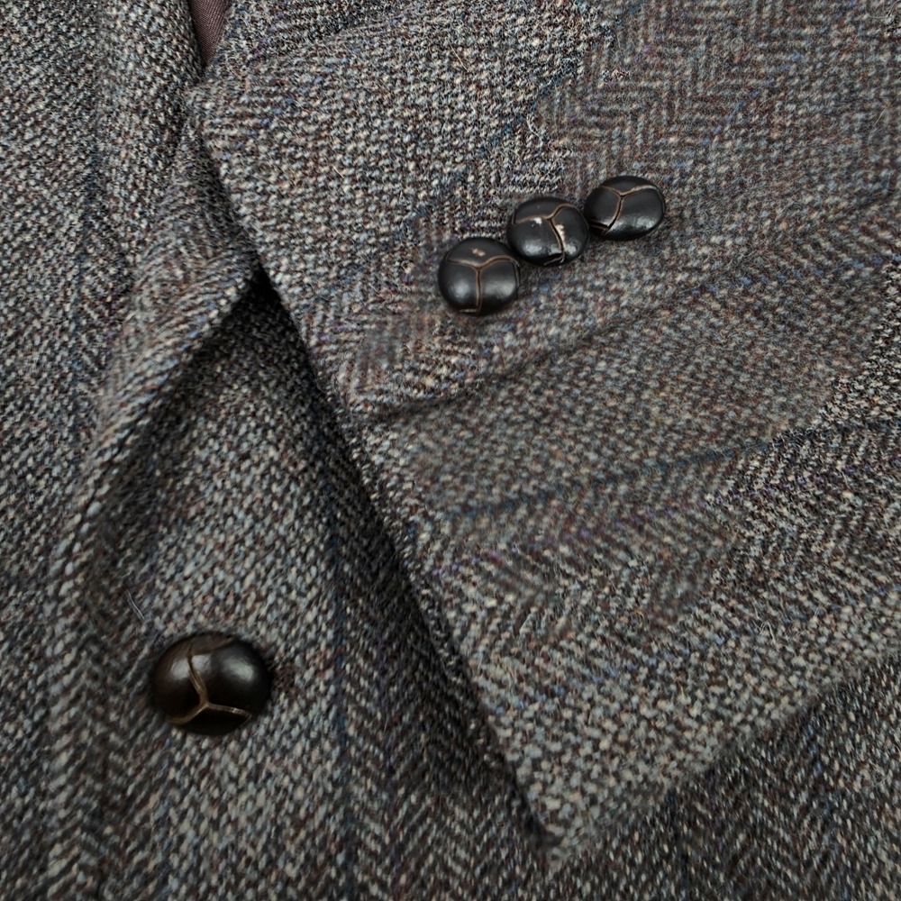 Pendelton Blazer Coat Virgin Wool Tweed Mens 46L 2-Button Single Breasted USA - Picture 4 of 6